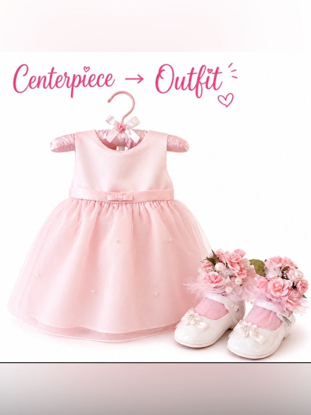 Perfectly Pink Centerpiece Decoration For Baby Shower, Little Girls Birthday